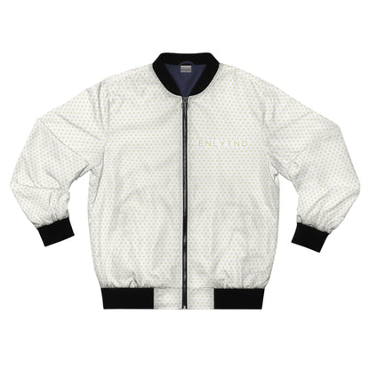 Men's Bomber Jacket (AOP) - WHITE