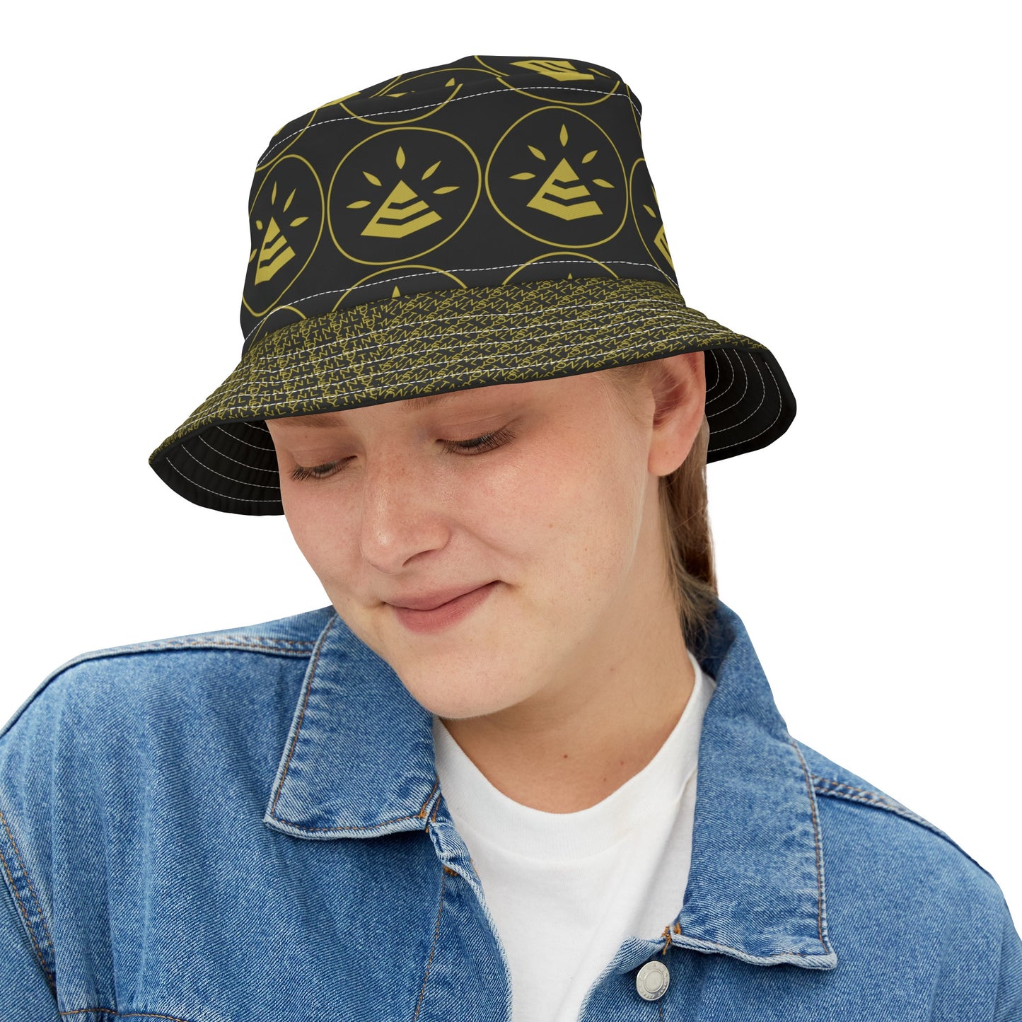 Bucket Hat (AOP) - BLACK