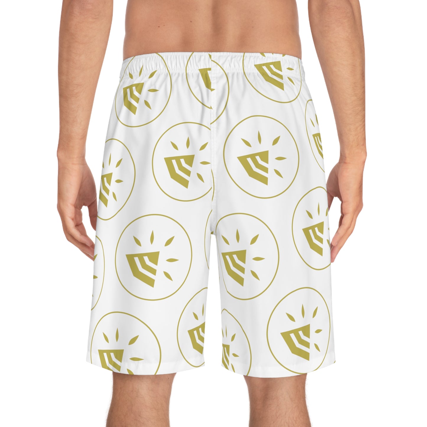 Men's Board Shorts (AOP) - WHITE