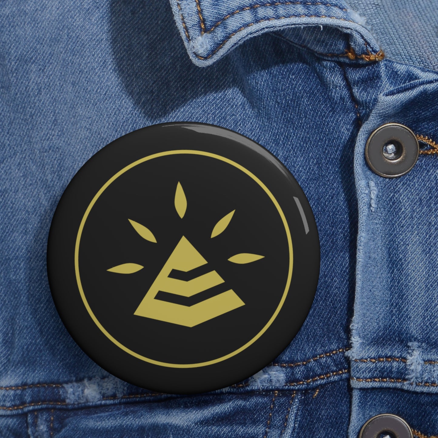 Custom Pin Buttons - BLACK