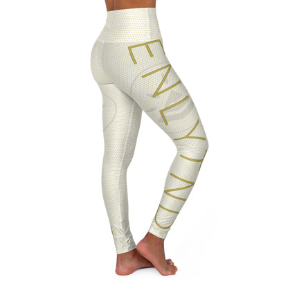 High Waisted Yoga Leggings - WHITE