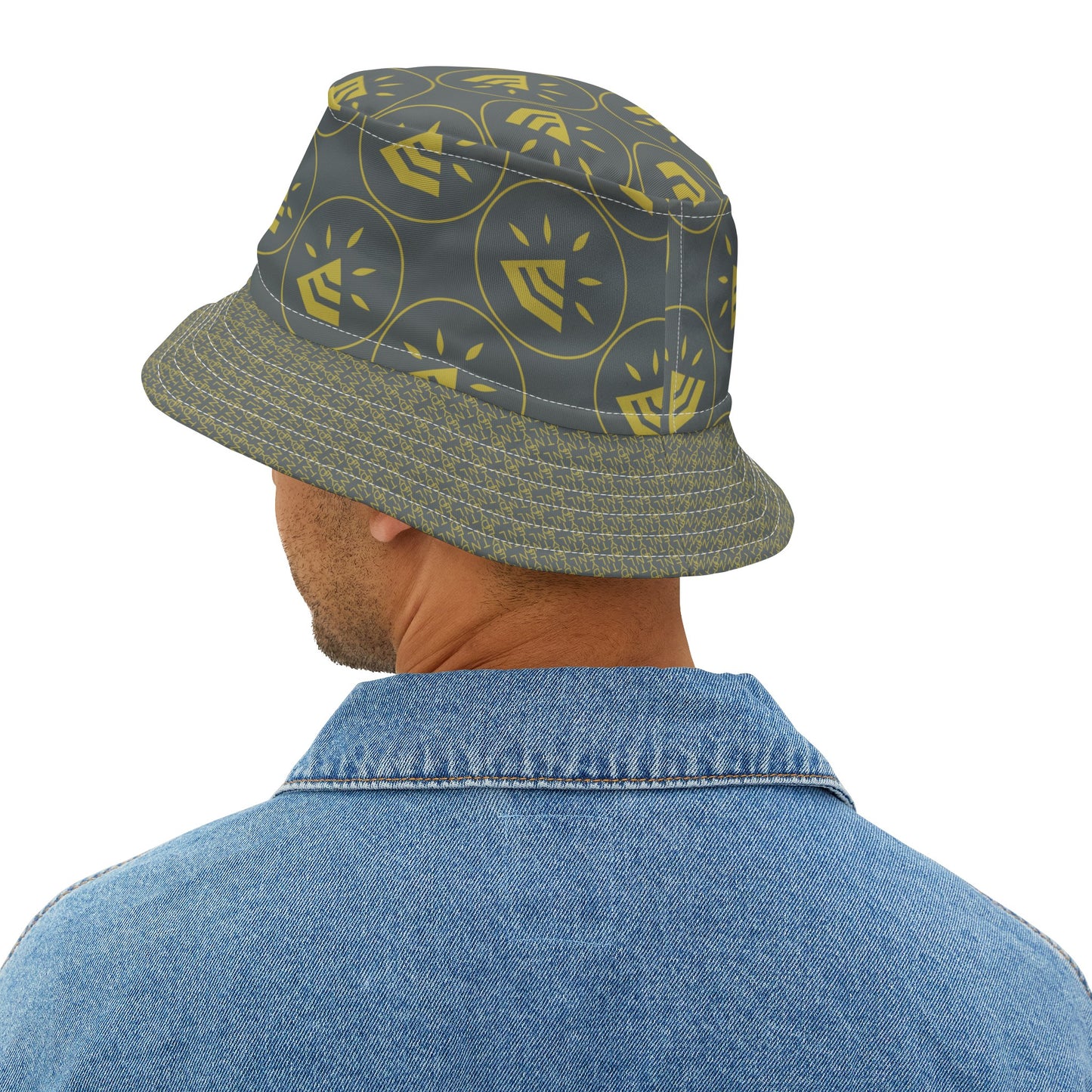 Bucket Hat (AOP) - DARK GREY