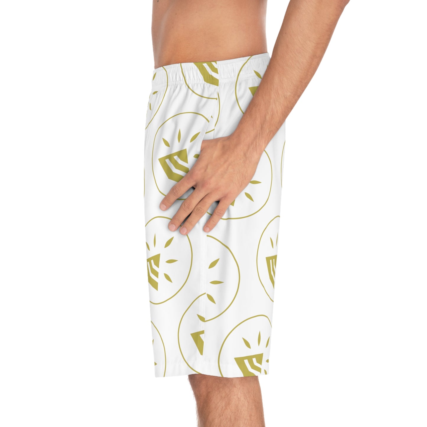 Men's Board Shorts (AOP) - WHITE