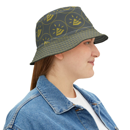 Bucket Hat (AOP) - DARK GREY