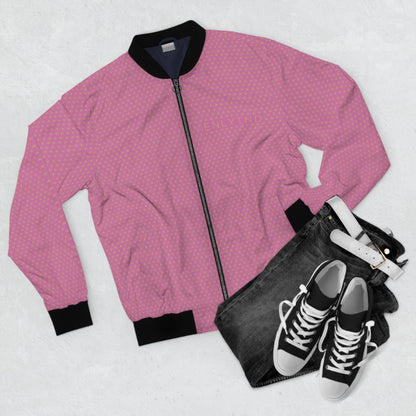 Men's Bomber Jacket (AOP) - LIGHT PINK