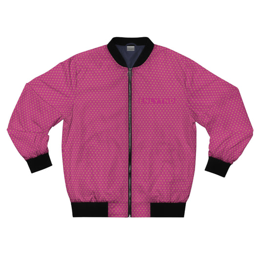 Men's Bomber Jacket (AOP) - DARK PINK