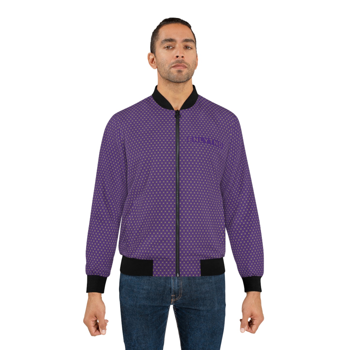 Men's Bomber Jacket (AOP) - PURPLE