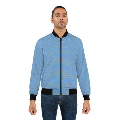 Men's Bomber Jacket (AOP) - LIGHT BLUE