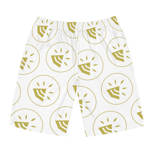 Men's Board Shorts (AOP) - WHITE