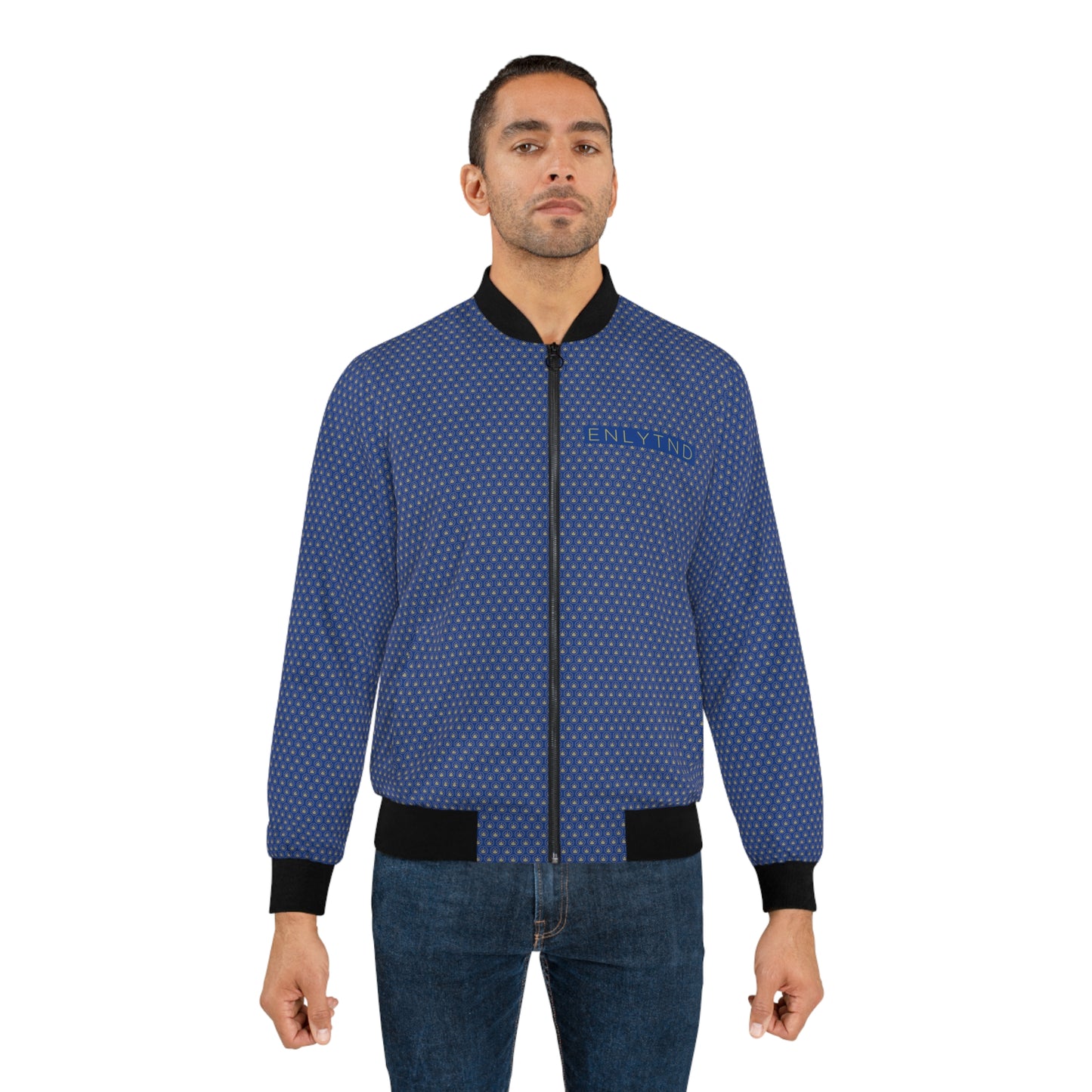 Men's Bomber Jacket (AOP) - DARK BLUE